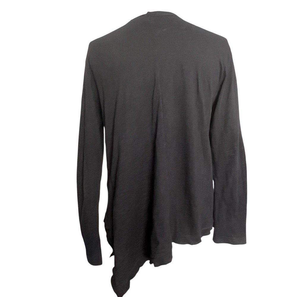 Wilt Asymmetrical Heathered Black Top Casual Relaxed Minimalist Pullover Size M - Picture 2 of 9